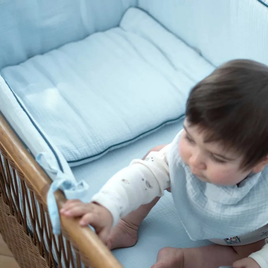 Sevira Kids Oreiller plat en gaze de coton Jeanne