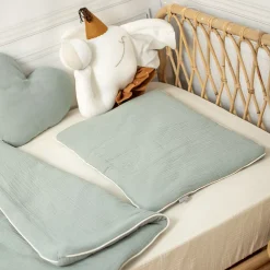 Sevira Kids Oreiller plat en gaze de coton Jeanne Hot