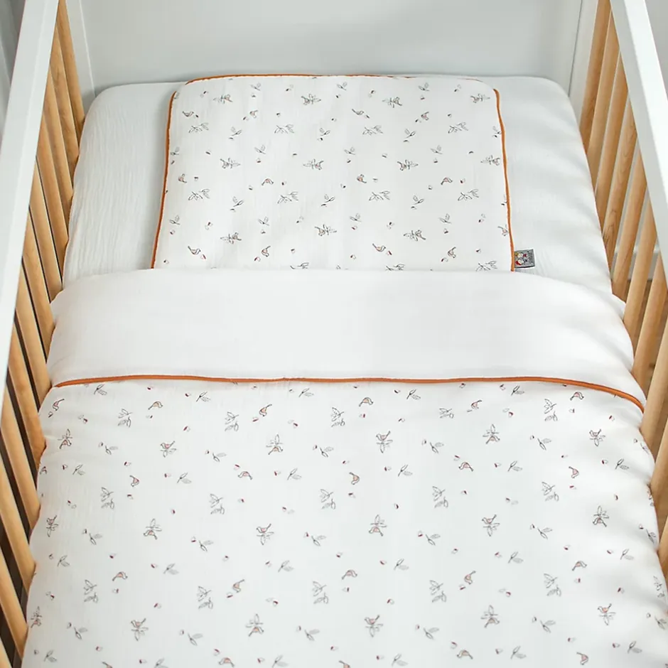 Sevira Kids Oreiller plat réversible en gaze de coton Melody Outlet