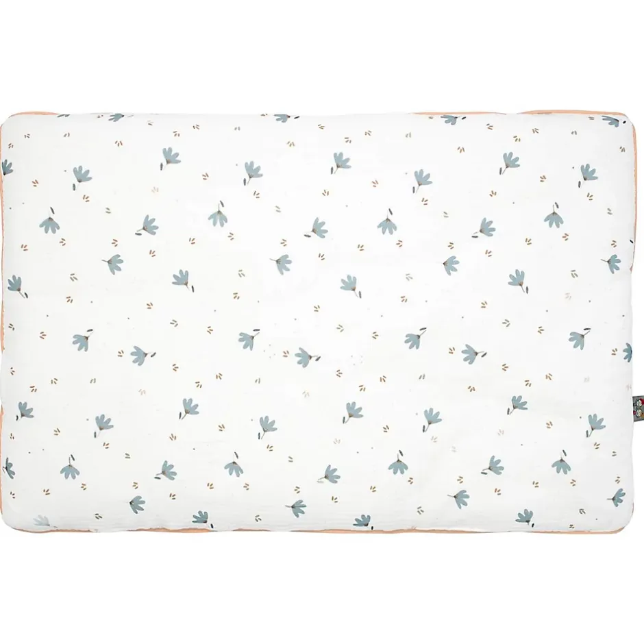 Sevira Kids Oreiller plat réversible en gaze de coton Bleuet Online