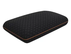 Vente-unique Oreiller respirant à mémoire de forme charbon - Déhoussable - 40 x 60 cm - Noir - BALDIA Discount