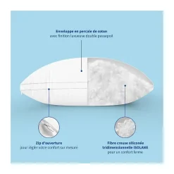 Bleu Calin Oreiller Souple 60x60cm SENSATION DUVET Gonflant Clearance
