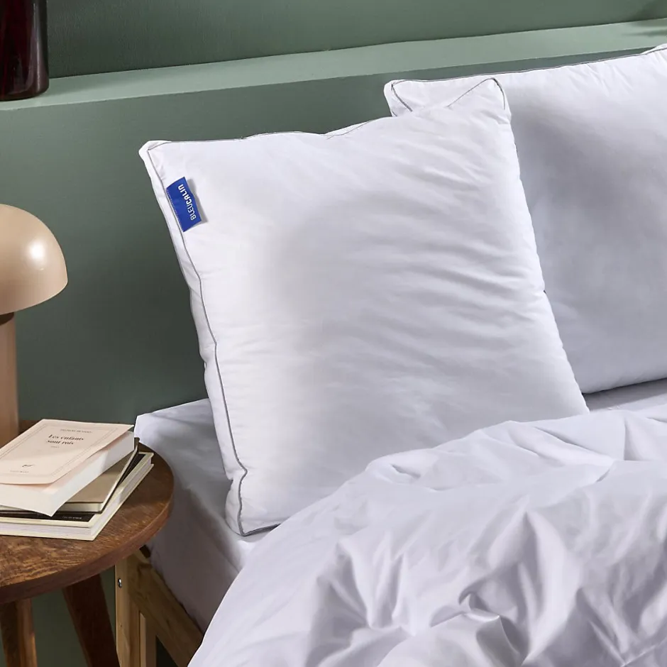 Bleu Calin Oreiller Ultra Moelleux 65x65cm COTON PERCALE