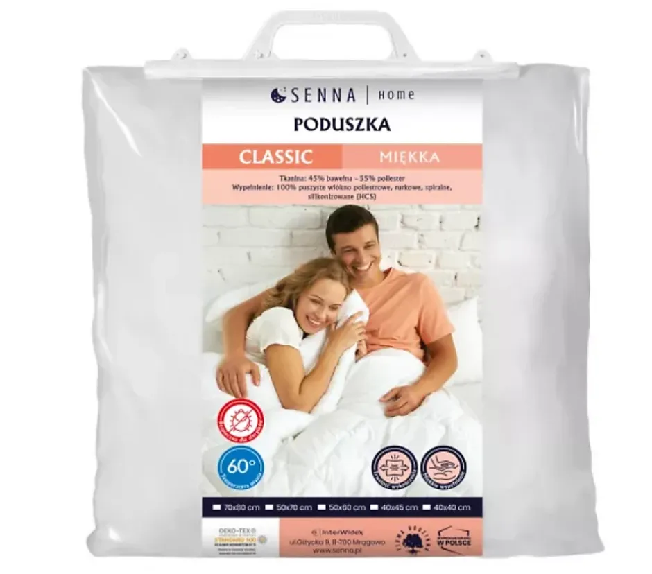 Senna Home Oreiller 70x80 CLASSIC QUILTED Blanc Sale