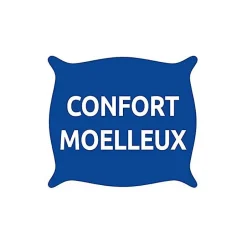 Bleu Calin Oreillers 60 x 60 cm Lot de 2 Anti acariens traité ESSENTIAL Best