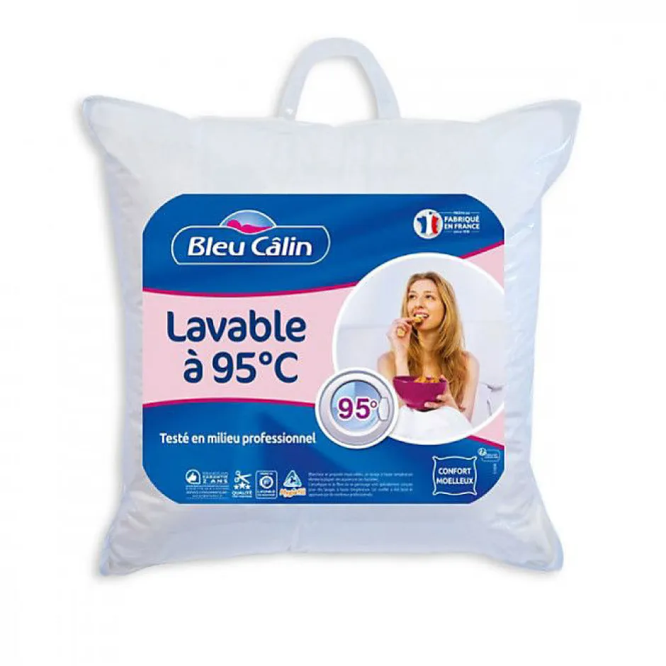 Bleu Calin Oreillers Hygiafil 60 x 60 cm lot de 2