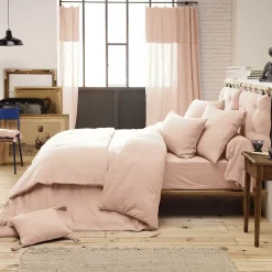 Altobuy OUREA - Chemin de Lit 90x200cm Capitonné Gaze de Coton Guimauve Outlet