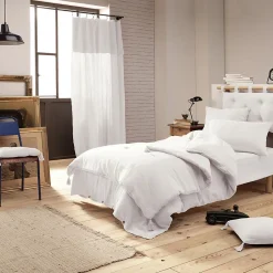 Altobuy OUREA - Couvre-pied 150x150cm Capitonné Gaze de Coton Chantilly Online