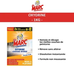 St Marc Oxydrine lessivage intensif murs & plafonds professionnel 1kg Clearance