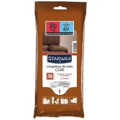 Starwax Pack 18 lingettes de soin cuir Hot
