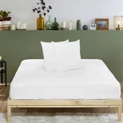 Bleu Calin Pack ANTI-PUNAISES DE LIT Protège-matelas 160x200cm + 2 Protège oreillers 63x63cm imperméables New