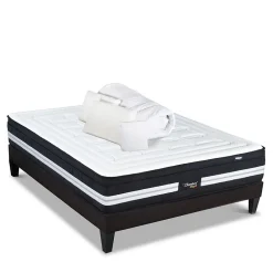 Bellecour Pack Chambord 90x200 cm Matelas Ressorts + Sommier Bois + Accessoires