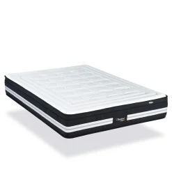 Bellecour Pack Chambord 90x200 cm Matelas Ressorts + Sommier Bois + Accessoires
