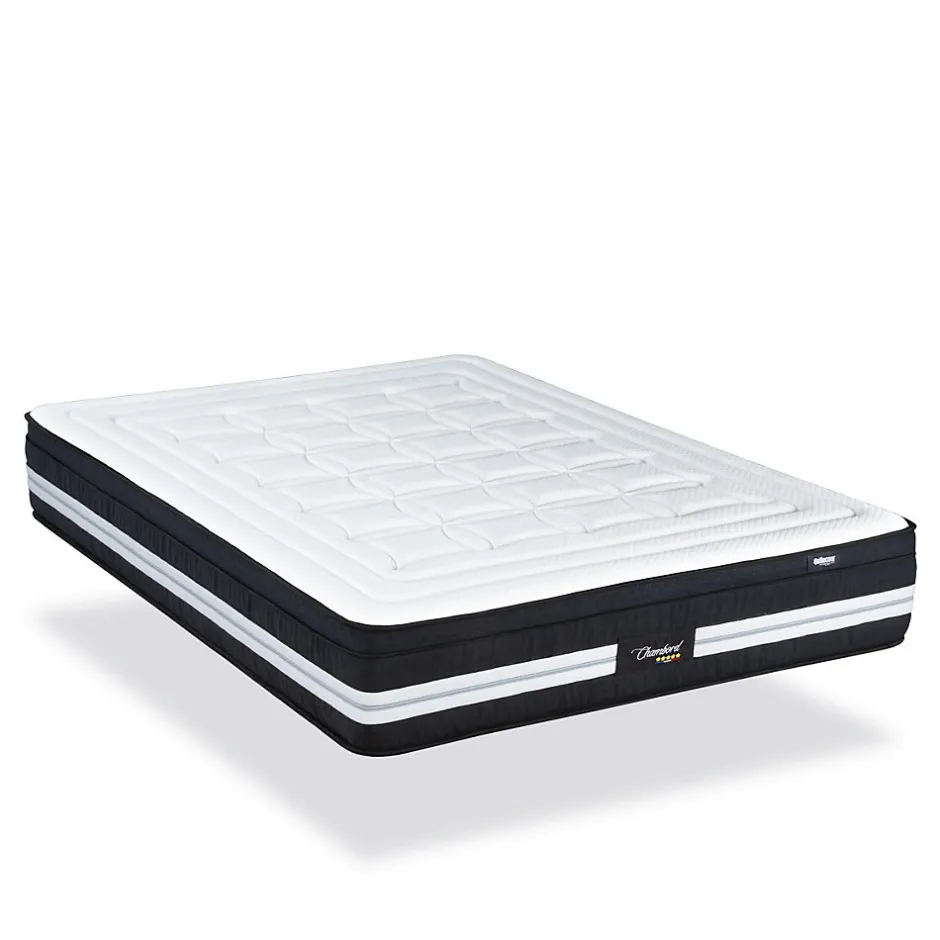 Bellecour Pack Chambord 90x200 cm Matelas Ressorts + Sommier Bois + Accessoires