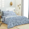 Univers Décor Pack complet housse de couette réversible pour lit 140 x 190 cm Liberty bleu