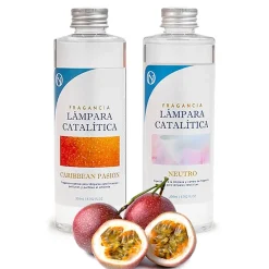 Mamamanuela Pack économique Lampe Catalytique Orange Waves + Parfum Caribbean Passion (500 ml) + Nettoyant Neutre (200 ml) + Mèche de Rechange Clearance