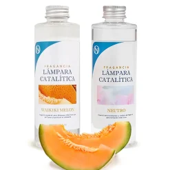 Mamamanuela Pack économique Lampe Catalytique Mosaïque Doré + Parfum Waikiki Melon (500 ml) + Nettoyant Neutre (200 ml) + Mèche de Rechange Best