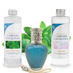 Mamamanuela Pack économique Lampe Catalytique Aqua Marina + Parfum Mountain Mint (500 ml) + Nettoyant Neutre (200 ml) + Mèche de Rechange Clearance