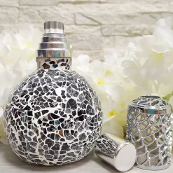 Mamamanuela Pack économique Lampe Catalytique Mosaïque Noir + Parfum Wild Strawberry (200 ml) + Nettoyant Neutre (200 ml) + Mèche de Rechange