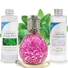 Mamamanuela Pack économique Lampe Catalytique Mosaïque Fuchsia + Parfum Mountain Mint (500 ml) + Nettoyant Neutre (200 ml) + Mèche de Rechange