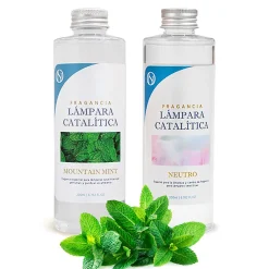 Mamamanuela Pack économique Lampe Catalytique Mosaïque Fuchsia + Parfum Mountain Mint (500 ml) + Nettoyant Neutre (200 ml) + Mèche de Rechange