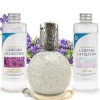 Mamamanuela Pack économique Lampe Catalytique Mosaïque Blanc + Parfum Lavender Expression (200ml) + Nettoyant Neutre (200ml) + Mèche Rechange