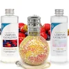 Mamamanuela Pack économique Lampe Catalytique Mosaïque Bicolore + Parfum Summer Fruits (500 ml) + Nettoyant Neutre (200 ml) + Mèche Rechange