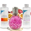 Mamamanuela Pack économique Lampe Catalytique Mosaïque Fuchsia + Caribbean Passion (200 ml) + Nettoyant Neutre (200 ml) + Mèche de Rechange