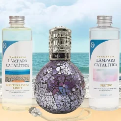 Mamamanuela Pack économique Lampe Catalytique Mosaïque de minuit + Mediterranean Light (500 ml) + Nettoyant Neutre (200 ml) + Mèche Rechange Outlet