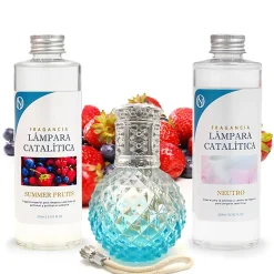 Mamamanuela Pack économique Lampe Catalytique Blue Diamonds + Parfum Summer Fruits (200 ml) + Nettoyant Neutre (200 ml) + Mèche de Rechange Online