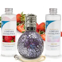 Mamamanuela Pack économique Lampe Catalytique Mosaïque de minuit + Wild Strawberry (200 ml) + Nettoyant Neutre (200 ml) + Mèche de Rechange Online
