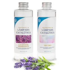 Mamamanuela Pack économique Lampe Catalytique Mosaïque Fuchsia + Lavender Expression (200 ml) + Nettoyant Neutre (200 ml) + Mèche de Rechange
