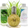 Mamamanuela Pack économique Lampe Catalytique Mosaïque Doré + Parfum Citronnelle (200 ml) + Nettoyant Neutre (200 ml) + Mèche de Rechange Outlet