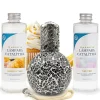 Mamamanuela Pack économique Lampe Catalytique Mosaïque Noir + Parfum Lemon Cake (200 ml) + Nettoyant Neutre (200 ml) + Mèche de Rechange