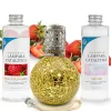 Mamamanuela Pack économique Lampe Catalytique Mosaïque Doré + Parfum Wild Strawberry (200 ml) + Nettoyant Neutre (200 ml) + Mèche de Rechange