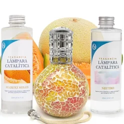 Mamamanuela Pack économique Lampe Catalytique Mosaïque Bicolore + Parfum Waikiki Melon (500 ml) + Nettoyant Neutre (200 ml) + Mèche Rechange Online