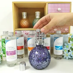 Mamamanuela Pack économique Lampe Catalytique Orange Diamonds + Parfum Lollipop (500 ml) + Nettoyant Neutre (200 ml) + Mèche de Rechange