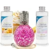 Mamamanuela Pack économique Lampe Catalytique Mosaïque Fuchsia + Parfum Lemon Cake (200 ml) + Nettoyant Neutre (200 ml) + Mèche de Rechange Sale