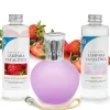 Mamamanuela Pack économique Lampe Catalytique Fuchsia Mat + Parfum Wild Strawberry (200 ml) + Nettoyant Neutre (200 ml) + Mèche de Rechange