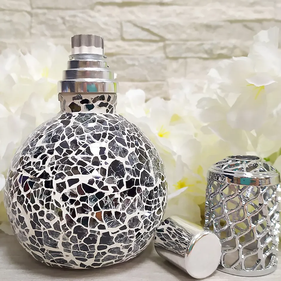 Mamamanuela Pack économique Lampe Catalytique Mosaïque Noir + Parfum Cotton Clean (500 ml) + Nettoyant Neutre (200 ml) + Mèche de Rechange Sale