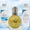 Mamamanuela Pack économique Lampe Catalytique Mosaïque Doré + Parfum Cotton Clean (500 ml) + Nettoyant Neutre (200 ml) + Mèche de Rechange
