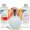 Mamamanuela Pack économique Lampe Catalytique Bleu-Gris Mat + Parfum Peach Velvet (200 ml) + Nettoyant Neutre (200 ml) + Mèche de Rechange