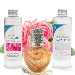 Mamamanuela Pack économique Lampe Catalytique Orange Waves + Parfum Bed of Roses (200 ml) + Nettoyant Neutre (200 ml) + Mèche de Rechange Online