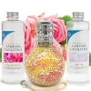 Mamamanuela Pack économique Lampe Catalytique Mosaïque Bicolore + Parfum Bed of Roses (200 ml) + Nettoyant Neutre (200 ml) + Mèche de Rechange