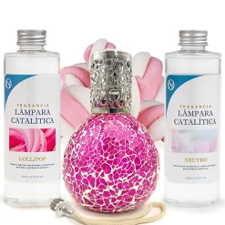 Mamamanuela Pack économique Mosaïque Fuchsia + Parfum Lollipop (500 ml) + Nettoyant neutre (200 ml) + Mèche de rechange