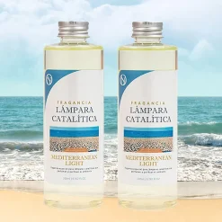 Mamamanuela Pack économique 2x Parfum de lampe catalytique 500ml: Arôme Mediterranean Light. Profitez plus longtemps de votre parfum préféré