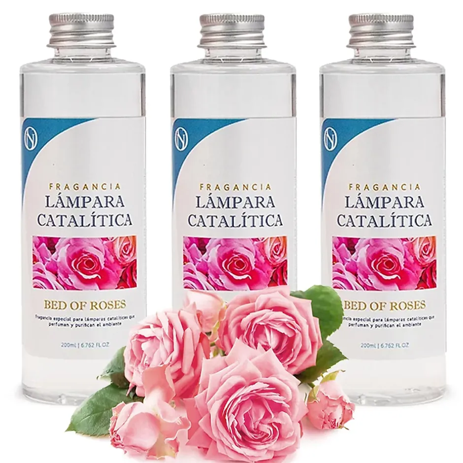 Mamamanuela Pack économique 3x Parfum pour lampe catalytique 500 ml : Arôme Bed of Roses - Profitez plus longtemps de votre parfum préféré Clearance