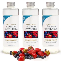 Mamamanuela Pack économique 3x Parfum pour lampe catalytique 500 ml : Arôme Summer Fruits - Profitez plus longtemps de votre parfum préféré Outlet