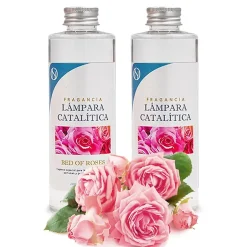 Mamamanuela Pack économique 2x Parfum pour lampe catalytique 500 ml : Arôme Bed of Roses. Profitez plus longtemps de votre parfum préféré Outlet