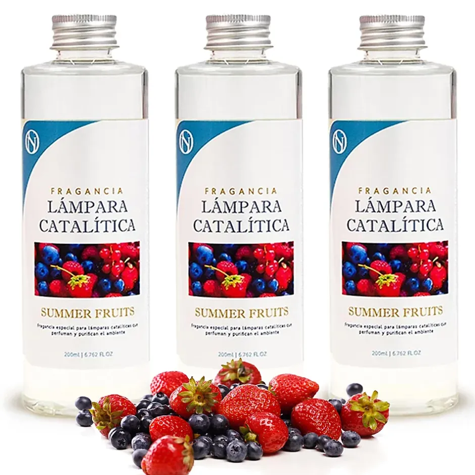 Mamamanuela Pack économique 3x Parfum pour lampe catalytique 200 ml : Arôme Summer Fruits - Profitez plus longtemps de votre parfum préféré Best